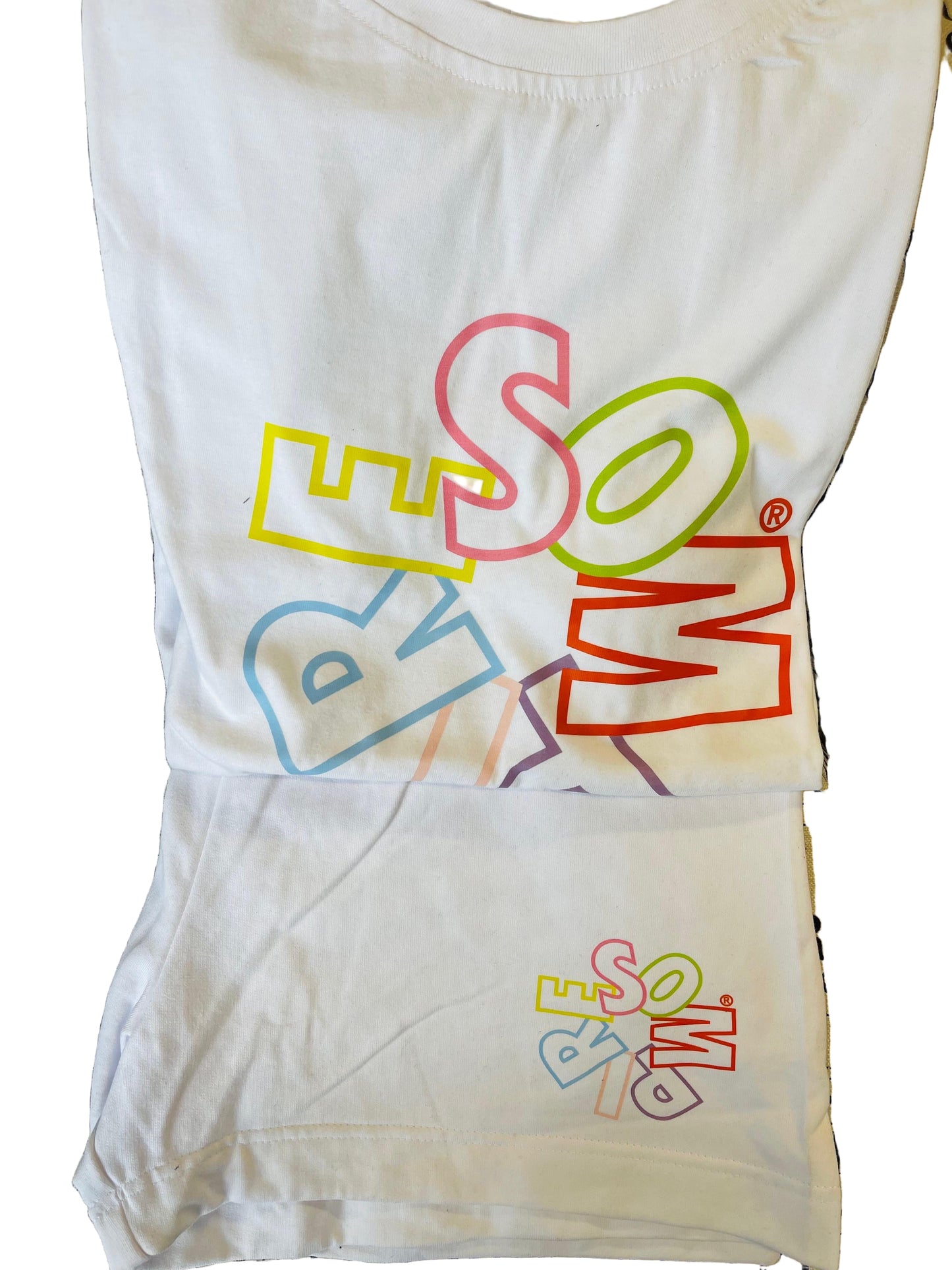 Round Print Shorts / Sweater Set