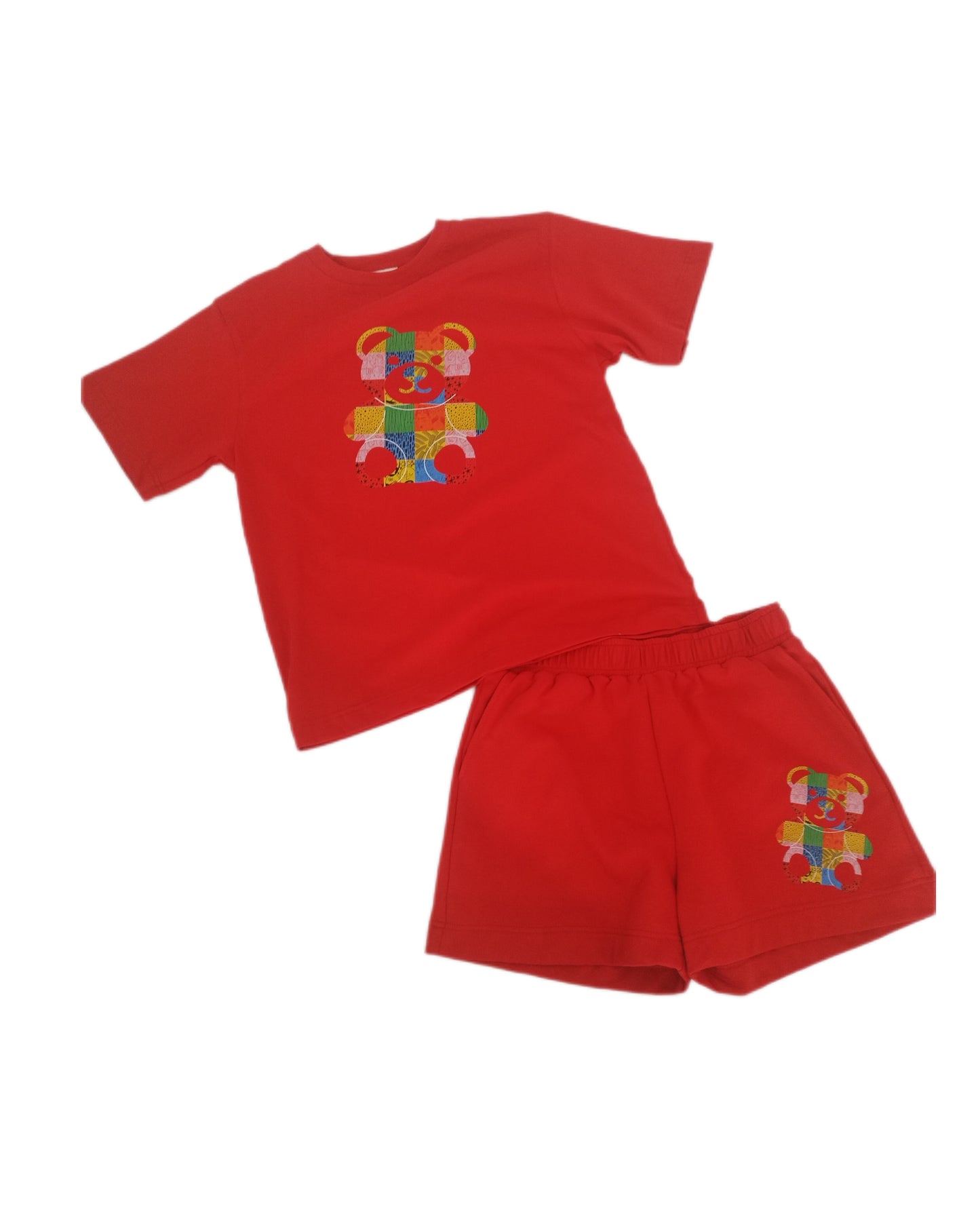Teddy Print Shorts / T-Shirt Set