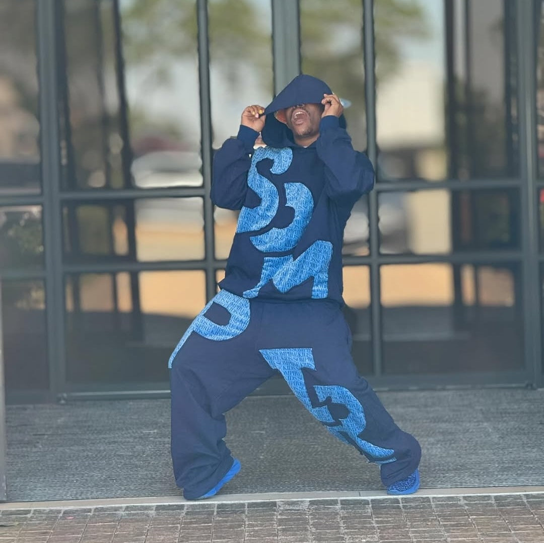 Navy/Light Blue Fluffy Set