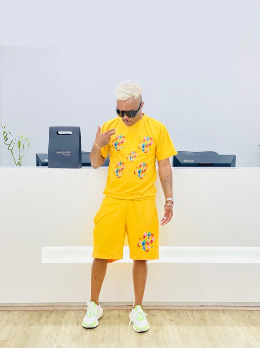 Multi Teddy Print Set – sweatshirt and pants