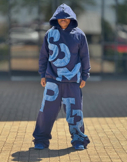 Navy/Light Blue Fluffy Set