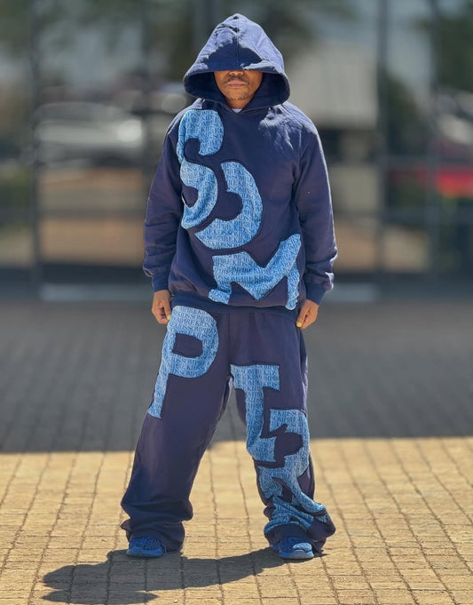 Navy/Light Blue Fluffy Set