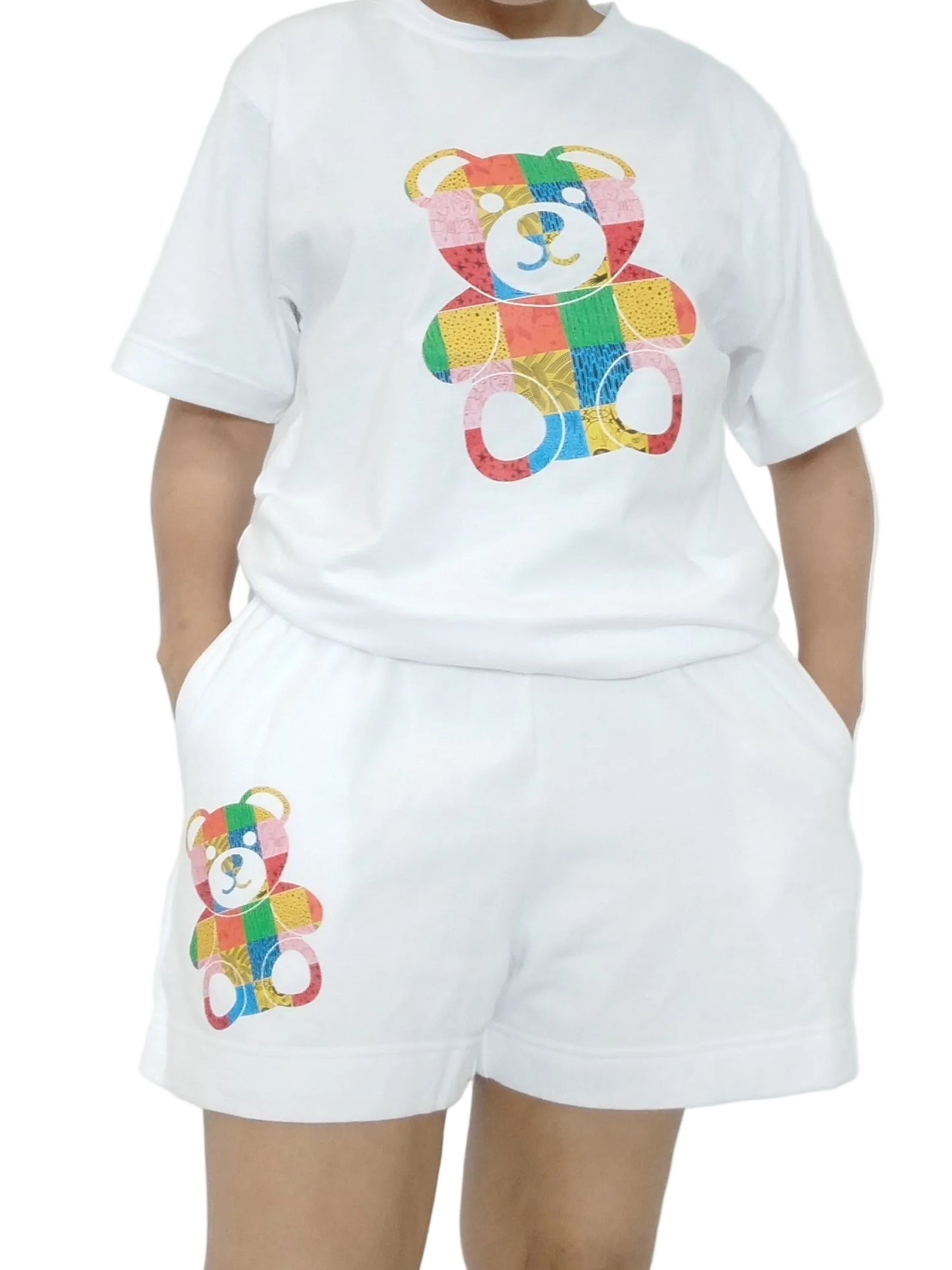 Teddy Print Shorts / T-Shirt Set