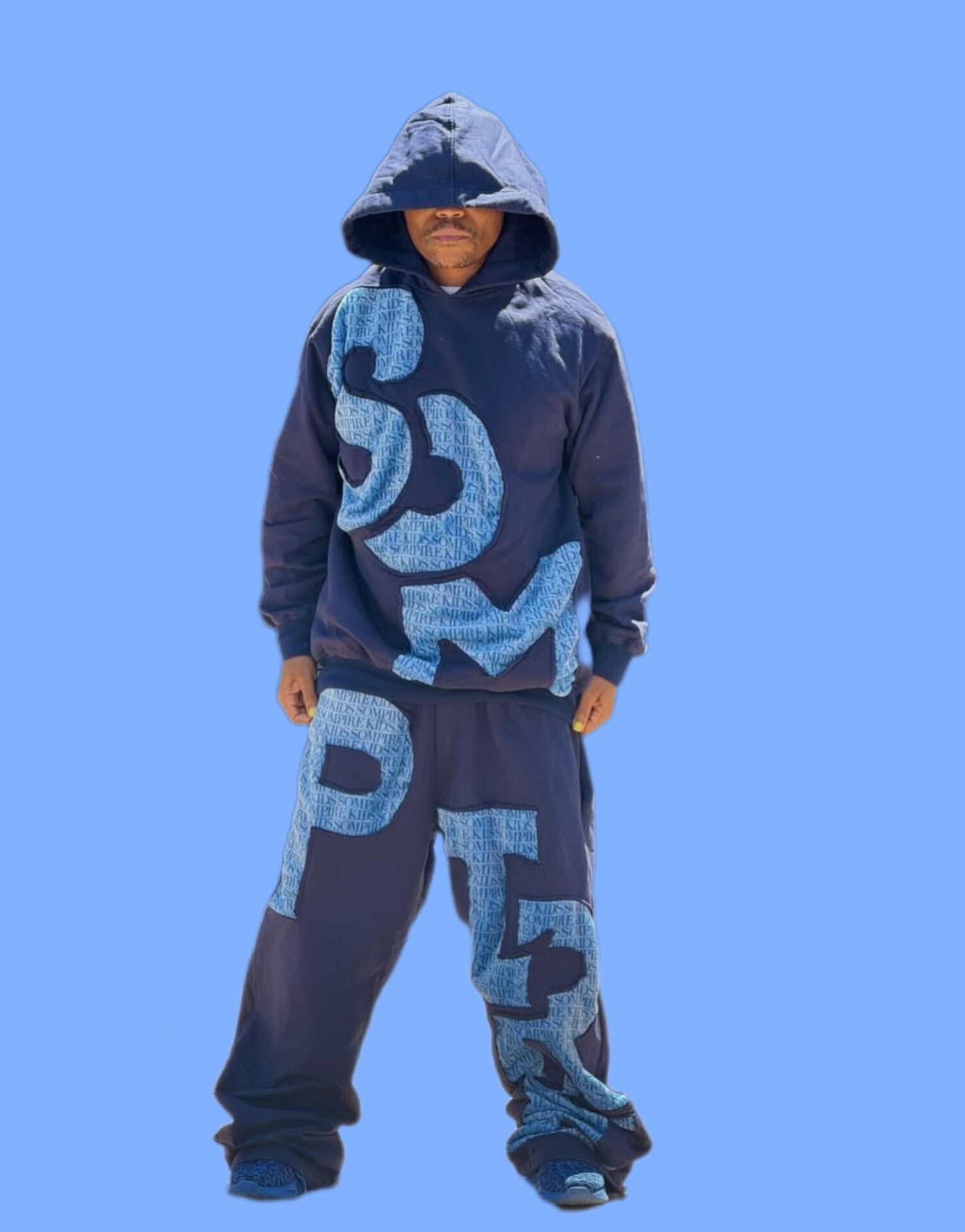 Navy/Light Blue Fluffy Set