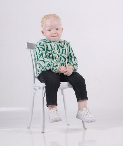 Sompire Print Kids Knit Hoodie