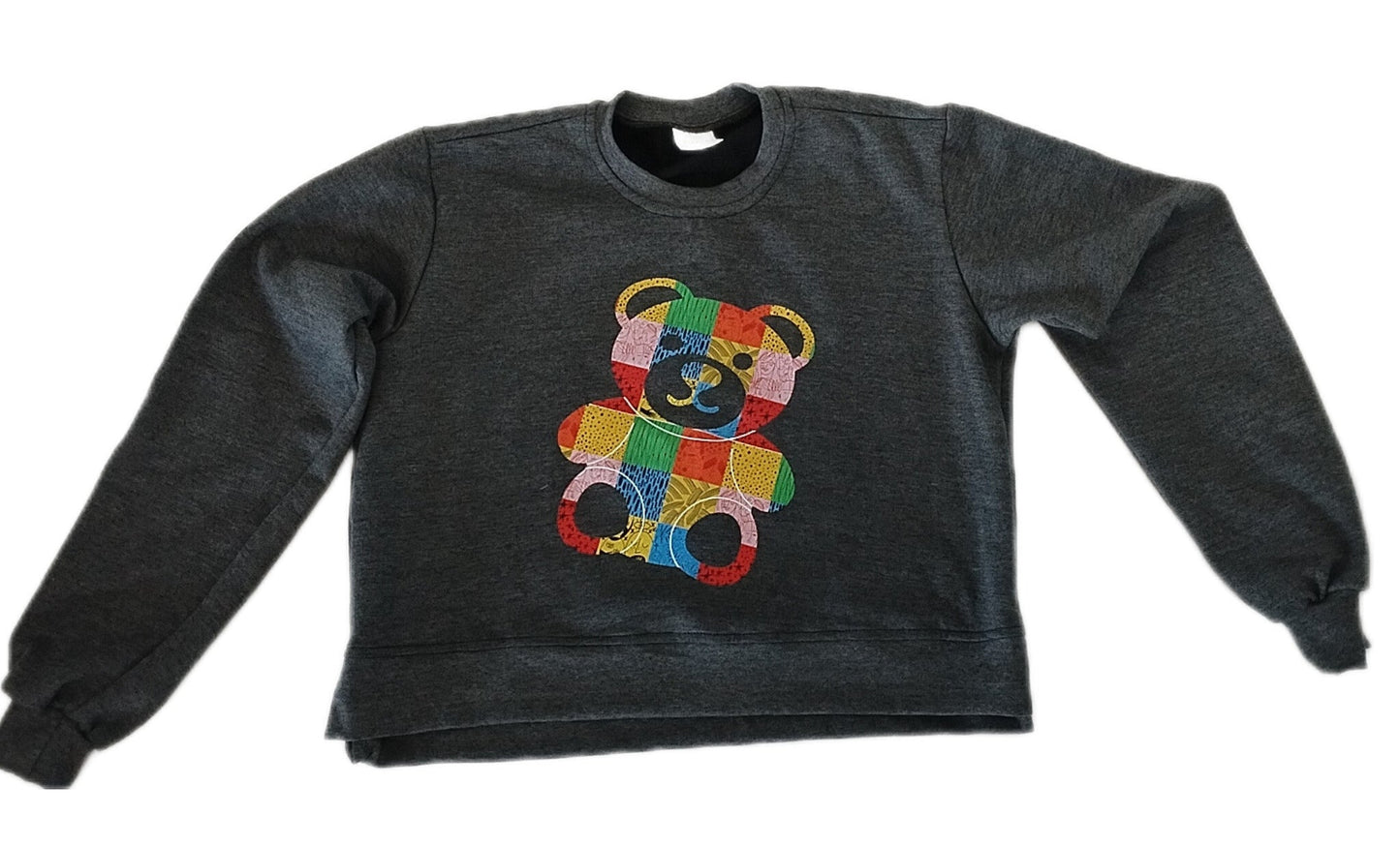 Teddy Print Cropped Sweater