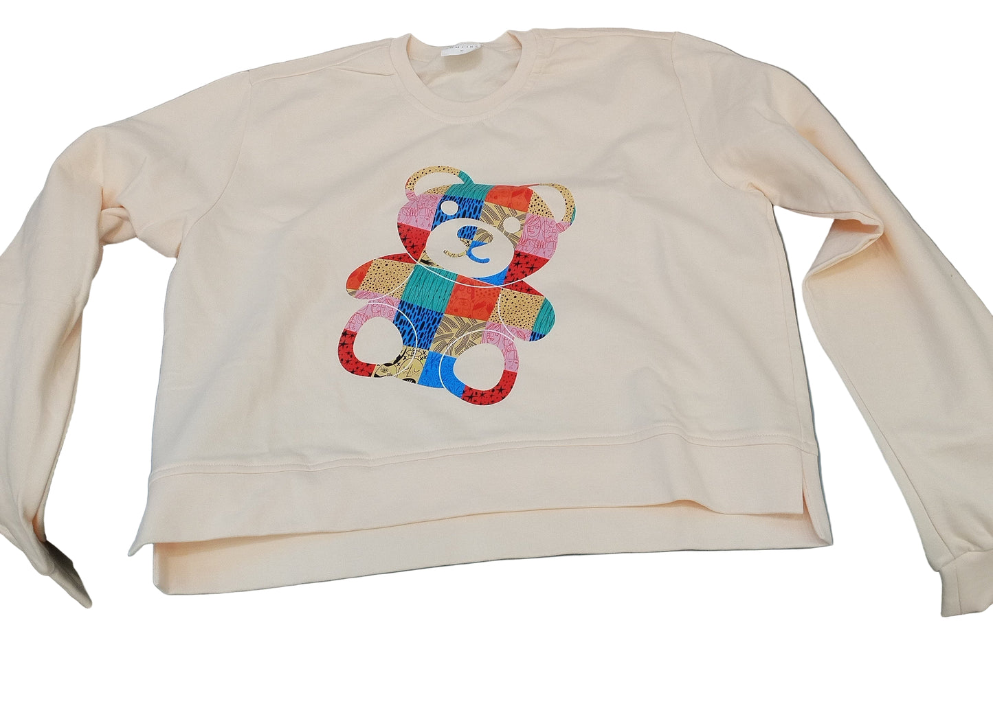 Teddy Print Cropped Sweater