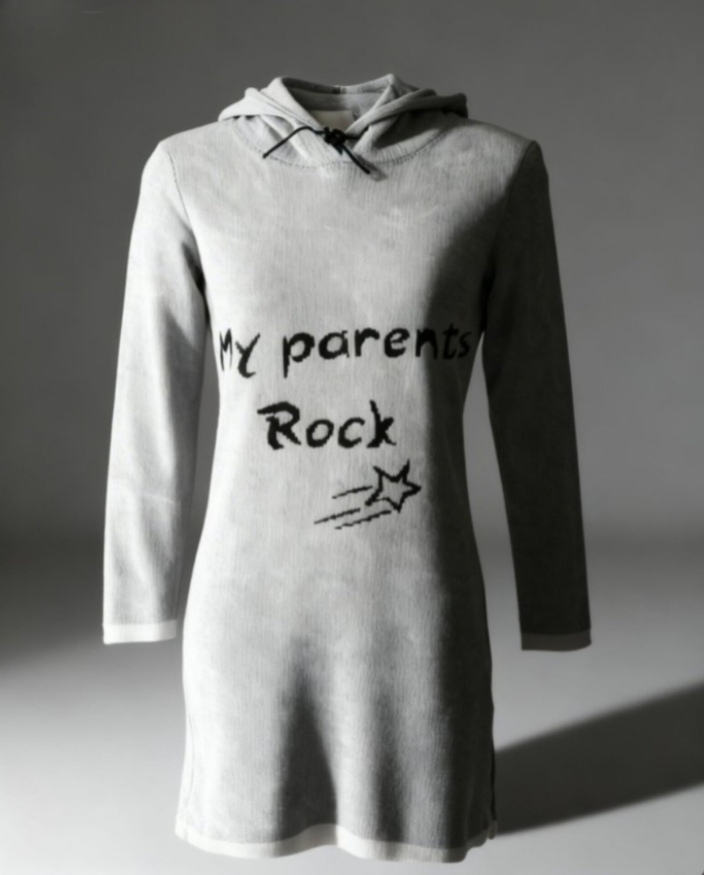 Knitted Hoodie Dress Combo