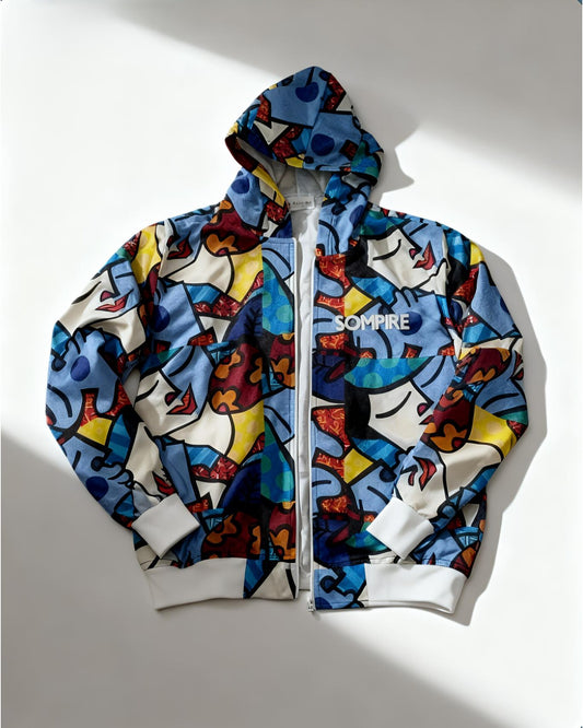 Smiley Face Print Jacket