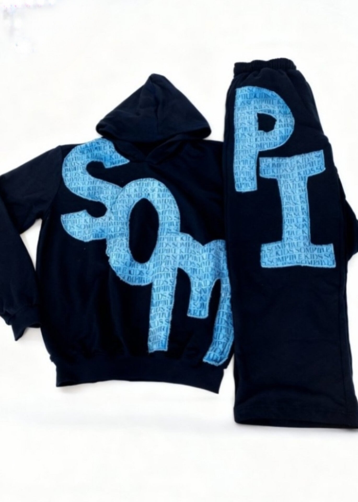 Navy Blue Fluffy Set