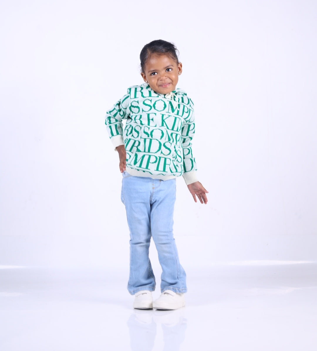 Sompire Print Kids Knit Hoodie