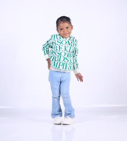 Sompire Print Kids Knit Hoodie