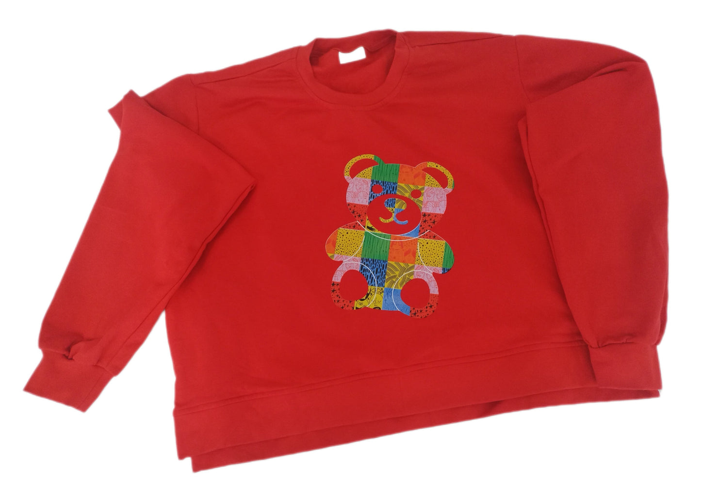 Teddy Print Cropped Sweater