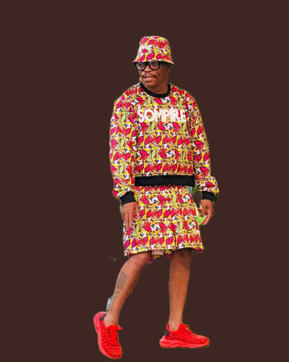 In Living Colour - Red Short Set