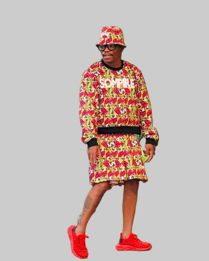 In Living Colour - Red Short Set