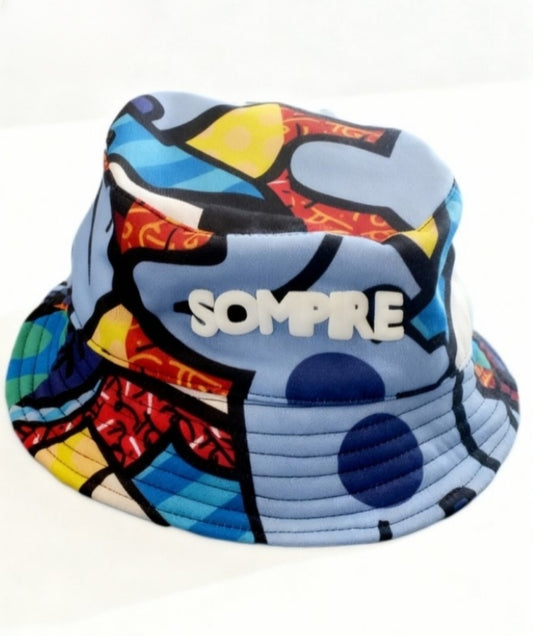 Smiley Face Print Bucket Hat