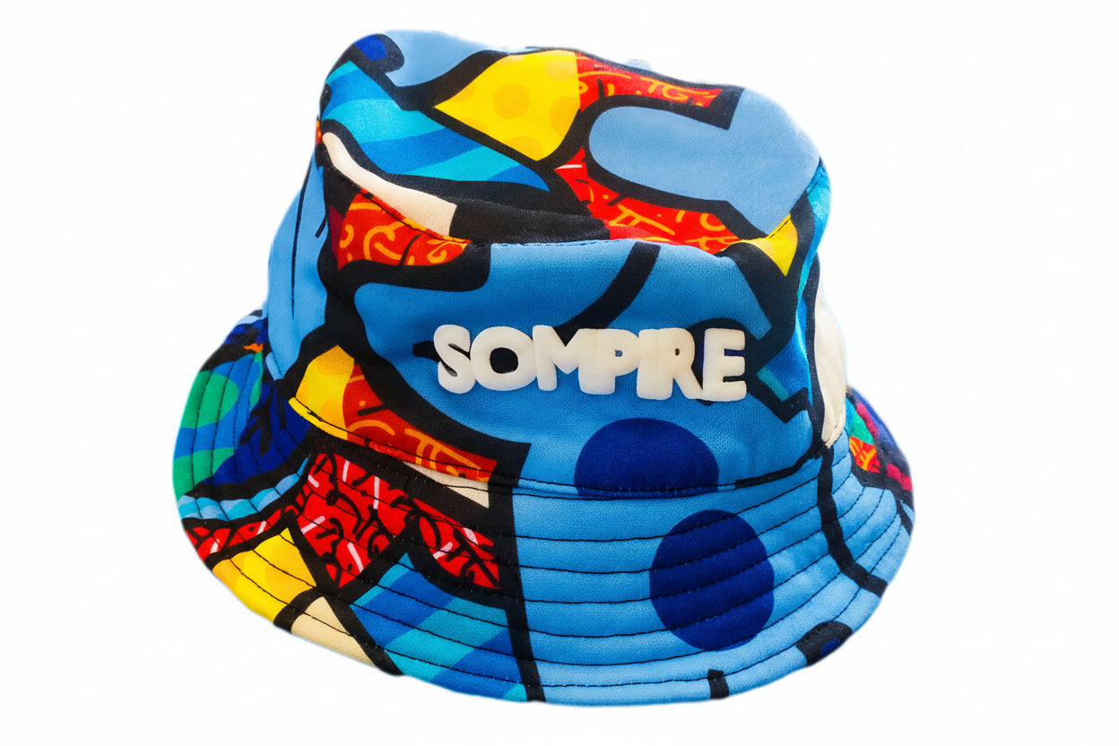 Smiley Face Print Bucket Hat