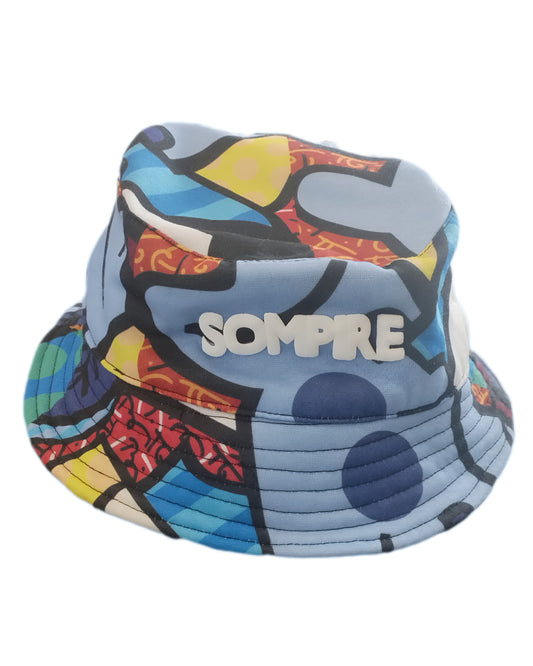 Smiley Face Print Bucket Hat